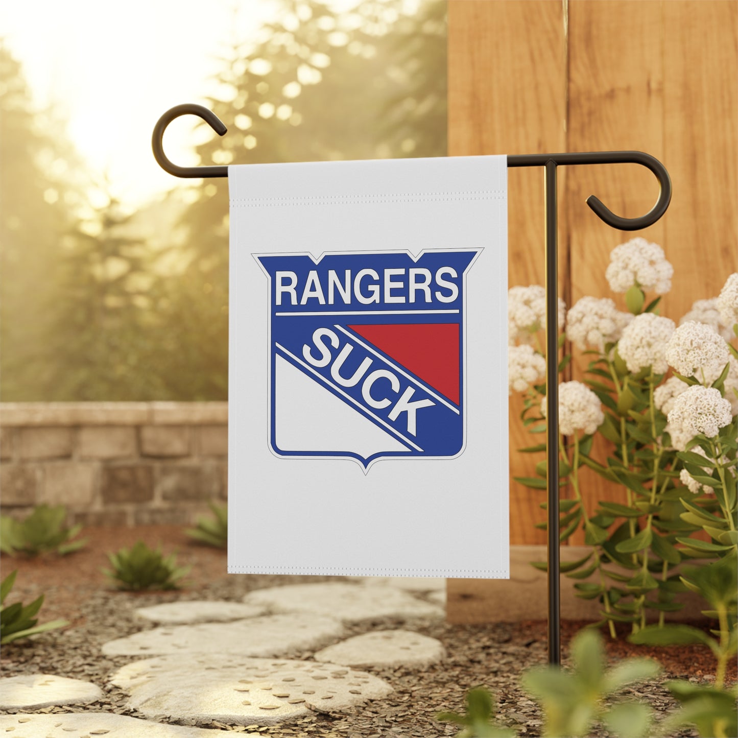 Rangers Suck Garden Banner