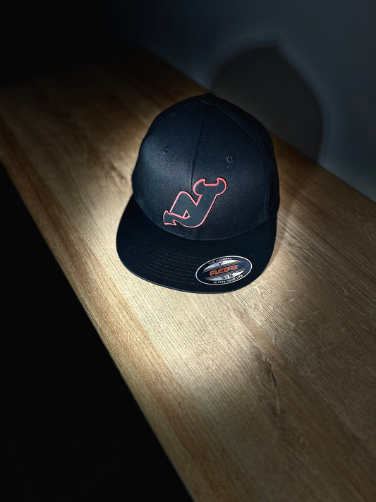 Devils Black 3x Champions FlexFit Hat